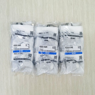 SMC L-Shaped Threaded Gas Pipe Joint KQG2L16-04S SS316 3 Mpa