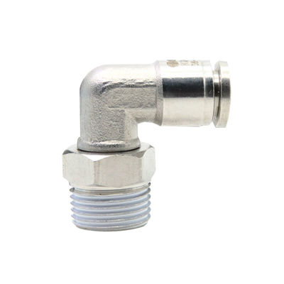Đẩy vào linh kiện khí nén SUS 316L 90 độ góc phải ống khớp KQG2L06-01S