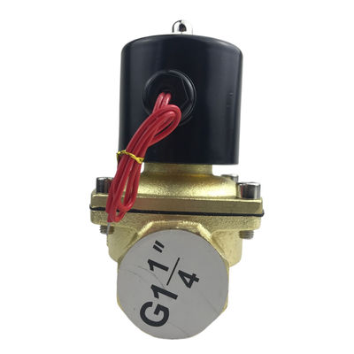 Thông thường mở 2W350-35 1 1/4 Inch Pure Brass Solenoid Valve Water Air Valve NO