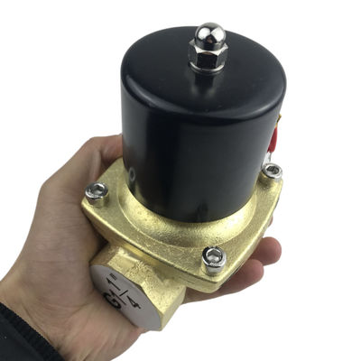 Thông thường mở 2W350-35 1 1/4 Inch Pure Brass Solenoid Valve Water Air Valve NO