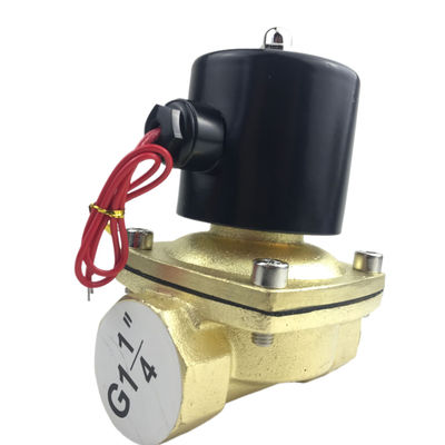 2W350-35 1 1/4 Inch Pure Brass Solenoid Valve Water Air Valve Thông thường đóng NC