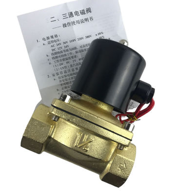 2W350-35 1 1/4 Inch Pure Brass Solenoid Valve Water Air Valve Thông thường đóng NC