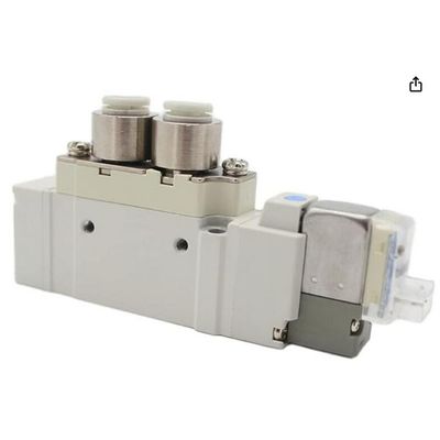 SMC Solenoid Valve SY5320-5LZD-C6 DC24V Một cảm ứng kích cỡ cổng ø6 3 vị trí Trung tâm đóng