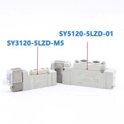 Kích thước cổng Ø6 SY3420-6LZD-C6 SMC Pneumatic Solenoid Valve3 Position Exhaust Center DC12V