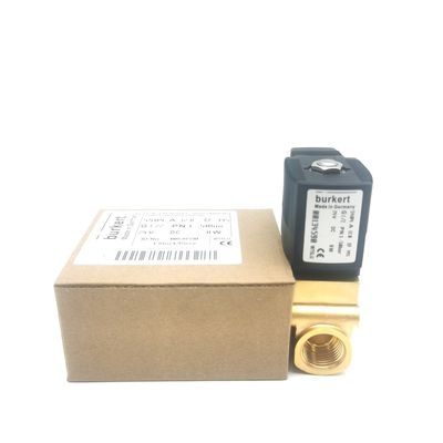 00126201 6014 D bình thường van điện từ BURKERT mở G1/8 2.0 lỗ dòng chảy AC220V 8W thân van đồng 32 * 32 0~10bar