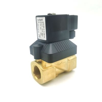 van điện từ burkert 00125367 6014 C trực tiếp hoạt động kết nối tấm đáy bình thường đóng 2.0 lỗ dòng chảy DC24V 8W Brass Valve Body
