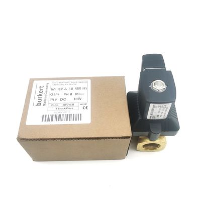 00125370 van điện tử burkert 6014 C trực tiếp hoạt động kết nối tấm đáy bình thường đóng 2.0 lỗ dòng chảy AC220V 8W Bụi van đồng 0 ~ 10bar