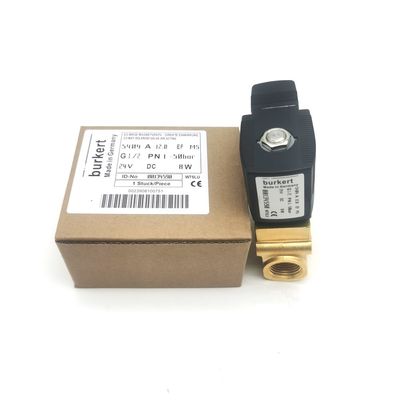 Burkert 00132865 AC24V Solenoid Valve Direct Acting G1/8 6014 C Thông thường đóng 0 ~ 25bar 3/2 Way Brass Body