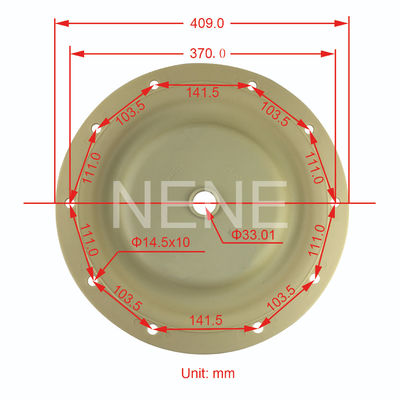 Ingersoll Rand 3 Inch Diaphragm Repair Kit 96475-A 96476-T 666300-9C9-C 666300-EEB-C