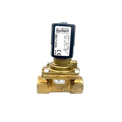 Electron Magnetic Valve BURKERT 00309022 FKM Seal G1/2 2/2 Thường mở 12 lỗ dòng chảy DC24V 8W 1-32bar