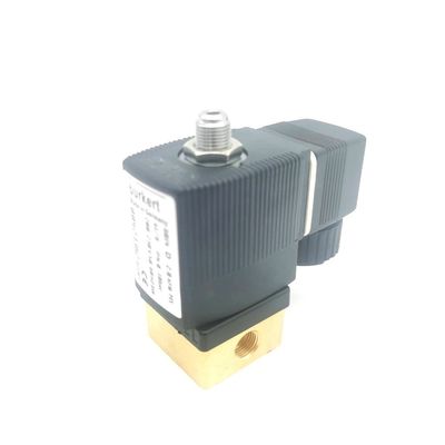 2/2 Khởi mở bình thường 00295651 van điện tử Burkert 20 lỗ dòng chảy FKM (Fluor rubber) thân van đồng niêm phong AC220V 8W 1-25bar