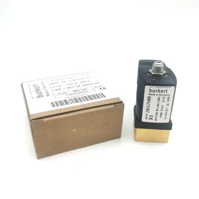 2/2 Khởi mở bình thường 00295651 van điện tử Burkert 20 lỗ dòng chảy FKM (Fluor rubber) thân van đồng niêm phong AC220V 8W 1-25bar