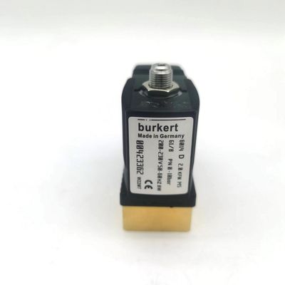 2/2 Khởi mở bình thường 00295651 van điện tử Burkert 20 lỗ dòng chảy FKM (Fluor rubber) thân van đồng niêm phong AC220V 8W 1-25bar