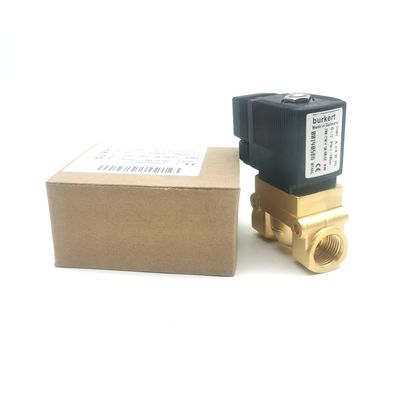 Van điện điện tử công nghiệp 00085337 G1 1/4 2/2 Khóa bình thường 32 lỗ dòng chảy FKM (Fluor rubber) Hộp van đồng kín AC24V 8W 1-25bar