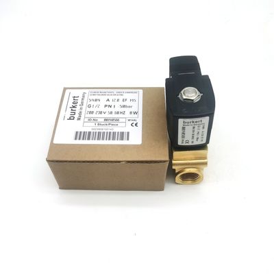 Van điện điện tử công nghiệp 00085337 G1 1/4 2/2 Khóa bình thường 32 lỗ dòng chảy FKM (Fluor rubber) Hộp van đồng kín AC24V 8W 1-25bar