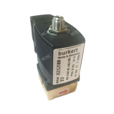 G1/4 van điện tử Burkert 00125302 6013 loại trực tiếp hoạt động Inch 2/2 Khóa bình thường 3.0 lỗ dòng chảy FKM Phòng van đồng niêm phong 24VAC 8W 0~10bar