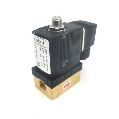 FKM Seal Solenoid Valve G1/4 Inch G1/4 Inch 00125304 6013 Loại hành động trực tiếp 2/2 Khóa bình thường 3.0 Flow Hole FKM Seal 220VAC 8W 0~10bar Brass Valve Body