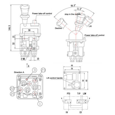 HYVA JQF34-B 14750650H Trình điều khiển xe tải bơm chậm