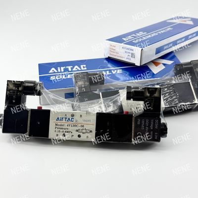5 Way 3 Vị trí 4V130E-06 Air Fluid AIRTAC Solenoid Valve với thân hợp kim nhôm
