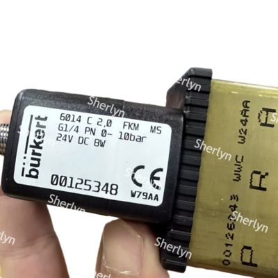 BURKERT 00126138 3/2 WAY SOLENOID VALVE, DIRECT ACTING, 10 BAR, G1/4,  BRASS