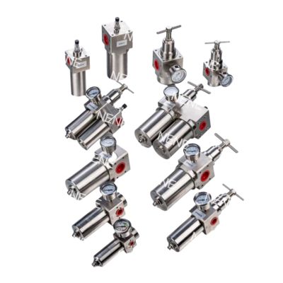 SFRL600 Ventil điều chỉnh áp suất lọc khí nén hai phần thép không gỉ