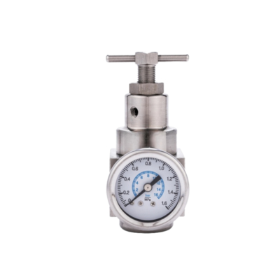 SR400 3/8” 1/2” Bộ lọc khí nén, bộ điều chỉnh và bôi trơn van điều chỉnh áp suất bằng thép không gỉ