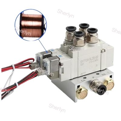 Van điện từ SY3120-6LZD-M5 SMC, Dòng SY3000, DC12V, 5 cổng