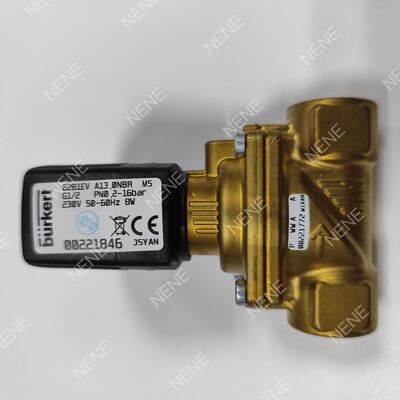 Phòng đồng BURKERT loại 6281 00221871 G1/2 2/2 Cách đóng bình thường FKM Seal 13.0 lỗ DC24V 8W 0.2-16bar 0 đến +120 °C