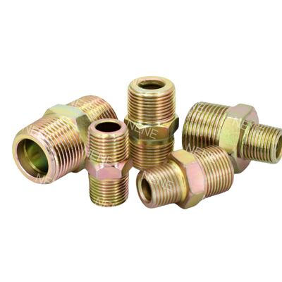 Khớp nối ống khí nén miệng phẳng 1/8 Khớp nối thủy lực thép carbon áp suất cao