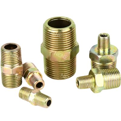 Khớp nối ống khí nén miệng phẳng 1/8 Khớp nối thủy lực thép carbon áp suất cao