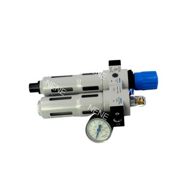 Festo FRC-1/4-D-MINI-MPA 8002267 1000L/ph Bộ điều chỉnh lọc bôi trơn hợp kim kẽm G1/4 Van xả bằng tay 40µm 0.5-12bar Có đồng hồ đo MPA