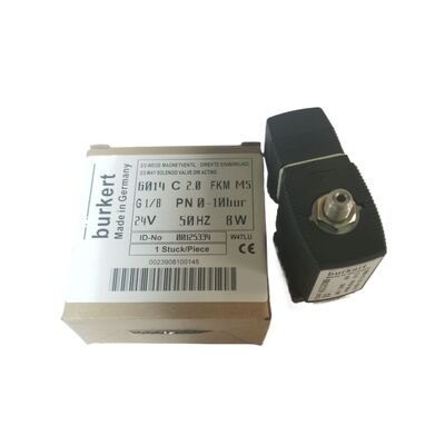 Van điện từ dòng 6013 00125302, Thường đóng 2/2 chiều, Kết nối ren G1/4, Gioăng FKM & Thân đồng thau, Nguồn 24VAC, Tối đa 10bar