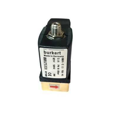 Van điện từ tác động trực tiếp 2/2 NC 00125304, Cổng ren G1/4 inch, Lỗ thông hơi 3.0, Van đồng có gioăng FKM, Nguồn điện công nghiệp 220V AC, Áp suất làm việc 10bar