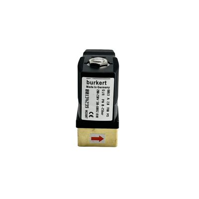 Van điện từ Burkert 00134248, 220VAC 8W, 0-16bar, 6013 Tác động trực tiếp 2/2 Thường đóng, Ren G1/8, Cửa xả 2.5mm, Thân đồng, Gioăng FKM