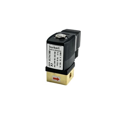 6013 Series BURKERT Fluid Control Solenoid Valve 00134249, Áp suất cao 16bar,G1/8 Interface,2.5mm Bore,FKM Seal chống ăn mòn,24VDC 8W