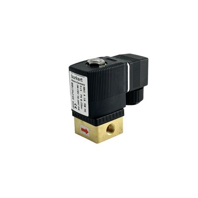 Van điện từ Burkert 00134248, 220VAC 8W, 0-16bar, 6013 Tác động trực tiếp 2/2 Thường đóng, Ren G1/8, Cửa xả 2.5mm, Thân đồng, Gioăng FKM