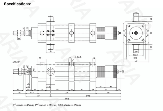 NNFA063/0050/0010TC(S) ISO 6432 Van điện từ ASCO tiêu chuẩn quốc tế NNS Series Thanh đơn tác động kép Lý tưởng