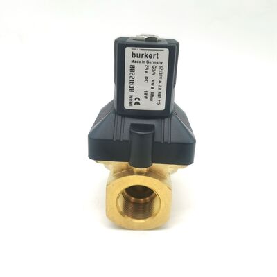 Burkert Type 6213 Servo Diaphragm Solenoid Valve 00221631 AC24V 8W, G3/4 Internal Thread 2/2 Thân bằng đồng đóng thông thường, 20mm Flow Oriffice NBR Seal, -10 ~ 80 °C 0-10 Bar Gas Liquid Control