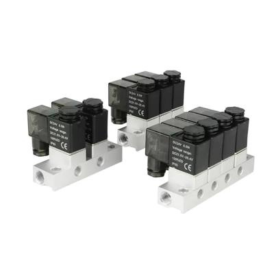 1-Inlet-5-Outlet 2V025-06-5F Solenoid Valve Manifold và 2V025-06-4F 1-Inlet-4-Outlet FKM Seal Ring