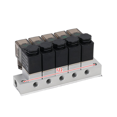 1-Inlet-5-Outlet 2V025-06-5F Solenoid Valve Manifold và 2V025-06-4F 1-Inlet-4-Outlet FKM Seal Ring