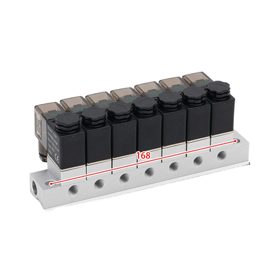 FKM Seal Ring 1-Inlet-6-Outlet 2V025-06-6F Solenoid Valve Manifold và 2V025-06-7F 1-Inlet-7-Outlet