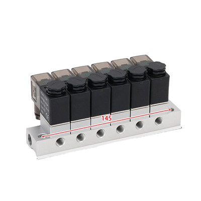 FKM Seal Ring 1-Inlet-6-Outlet 2V025-06-6F Solenoid Valve Manifold và 2V025-06-7F 1-Inlet-7-Outlet