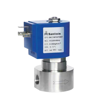H4S005B01-AC-110 PEEK vật liệu niêm phong 1/8''Kích thước cổng 110VAC 2 Way NC High Pressure Solenoid Valve
