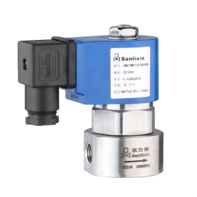 H4S005B01-AC-110 PEEK vật liệu niêm phong 1/8''Kích thước cổng 110VAC 2 Way NC High Pressure Solenoid Valve