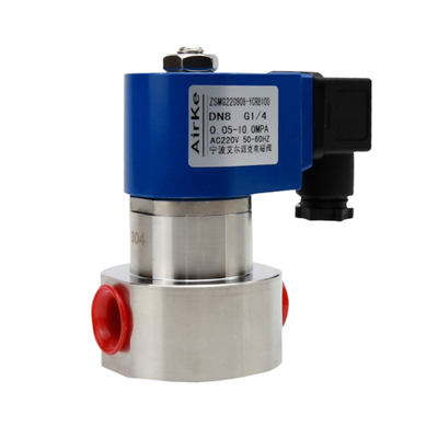 H4S005B02-AC-220 Máy van dầu nhẹ hoạt động trực tiếp PCTFE vật liệu niêm phong 1/4'kích thước cổng 220VAC Kích thước lỗ 0,5mm