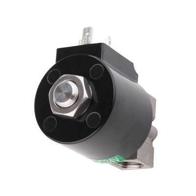8.7AAS025B Thép không gỉ 304 van không khí 3/8 1/4 3/8 kích thước cổng PTFE vật liệu niêm phong lỗ kích thước 2,5mm 24VAC điện áp