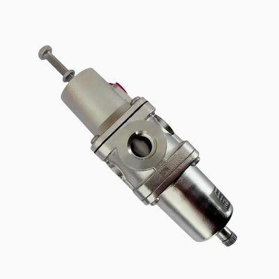 NORGREN B38P‐244‐B1MA B38P‐344‐B1MA Bộ điều chỉnh bộ lọc thép không gỉ PTF Thread Manual Drain 5μm‐25μm Element Compliant NACE For Corrosive Marine-Offshore Compressed Air Preparation System