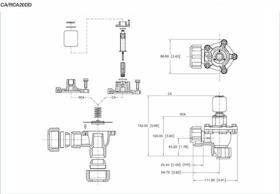 Van xung GOYEN 3/4 inch CA20DD CA20DD4 Kết nối ren Góc phải K2000 K2007