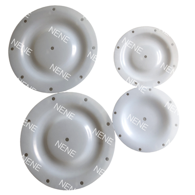 Màng ngăn QBY-15 đường kính ngoài 140MM 6 lỗ màu trắng F46 chống mài mòn cho bơm màng khí