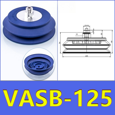 FESTO VASB125 Pneumatic Vacuum Suction Pad 1.5 Fold Bellows Multi Material White Silicone Black Blue Nitrile Rubber For Heavy Load Automated Pick And Place Operations